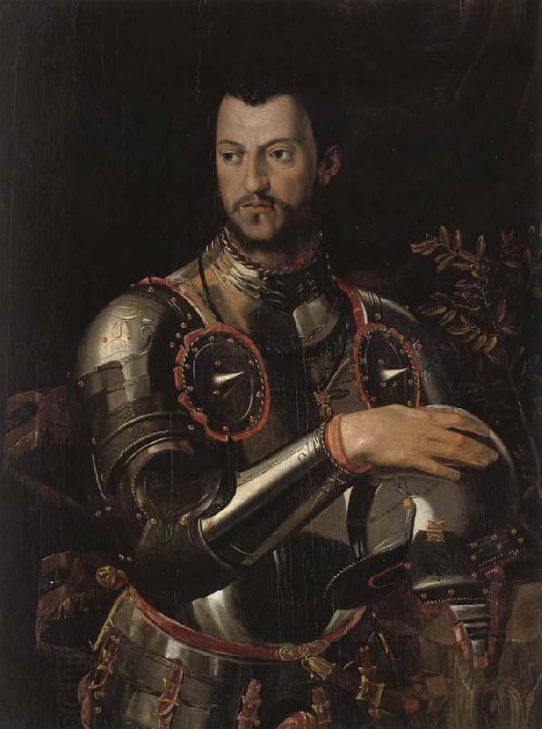 ALLORI Alessandro Cosimo I dressed in a portrait of Qingqi Breastplate China oil painting art